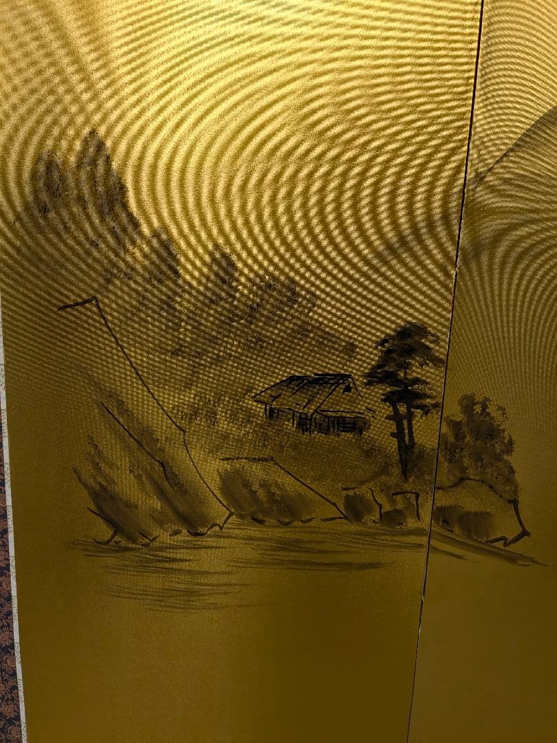 御屏風　金屏風　六曲一隻　　銀座トップアート　　衝立　　パーテーション　間仕切り