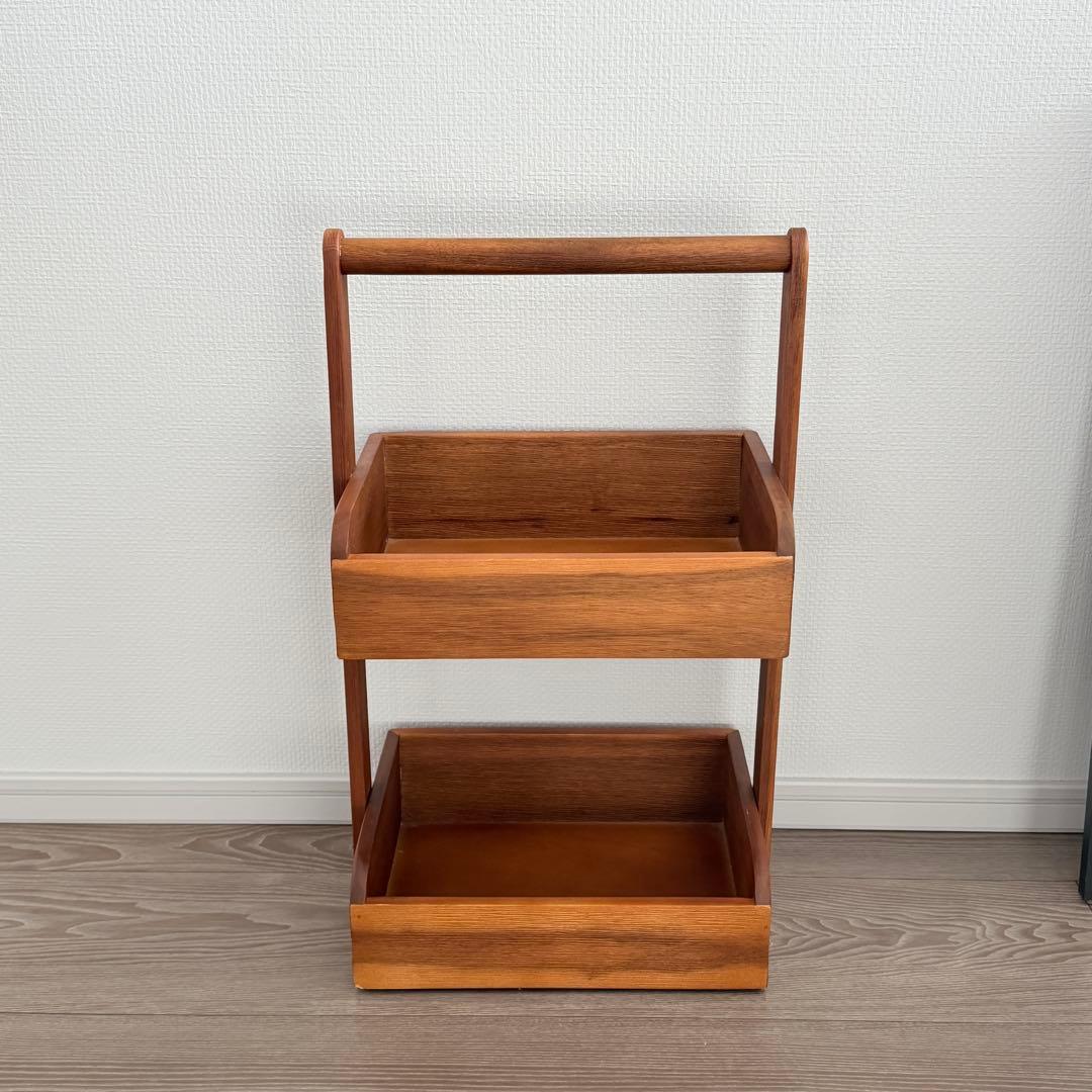 Zara アカシアストレージラック 2段