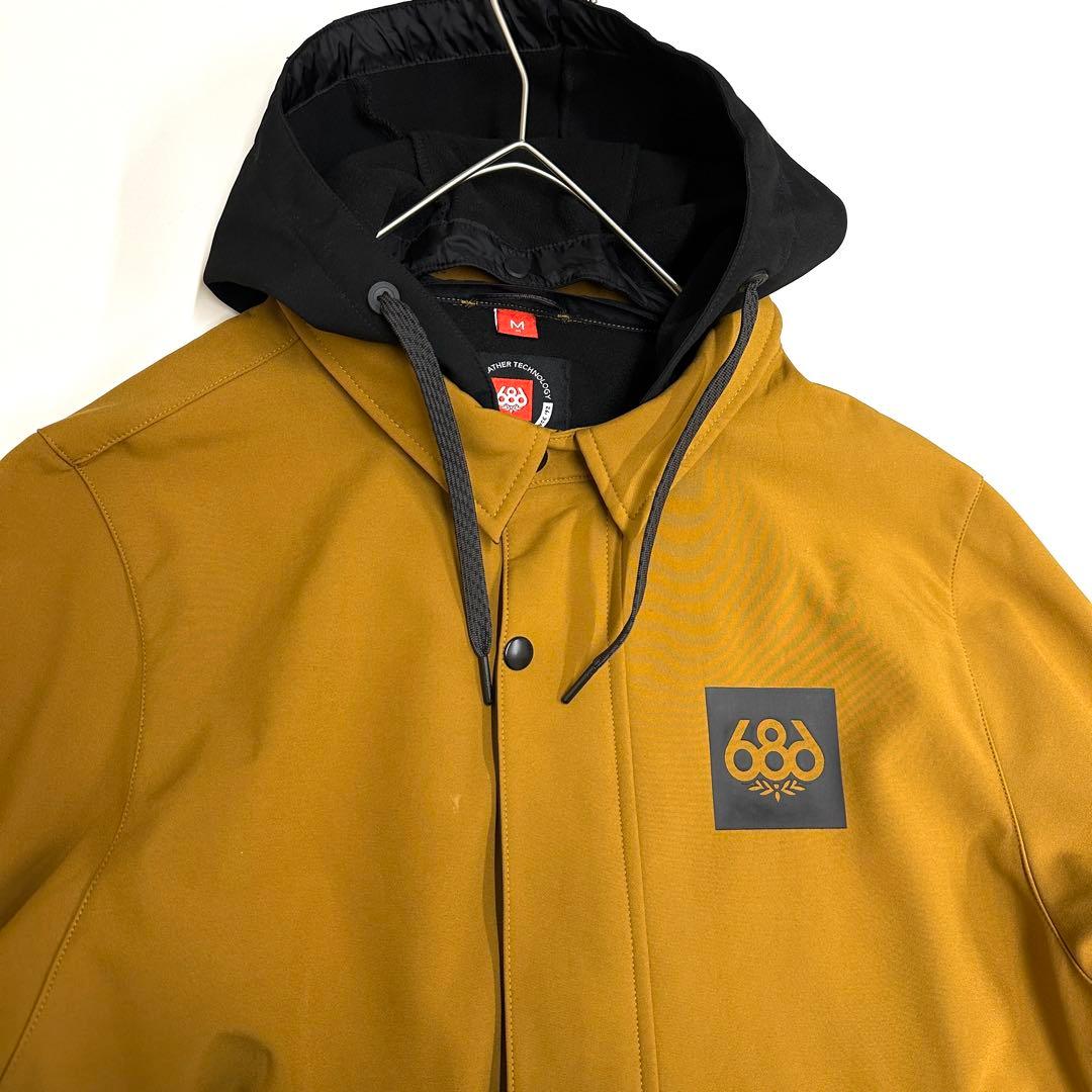 686 コーチジャケット スノーボードウェア 撥水 フード着脱可 Mサイズ