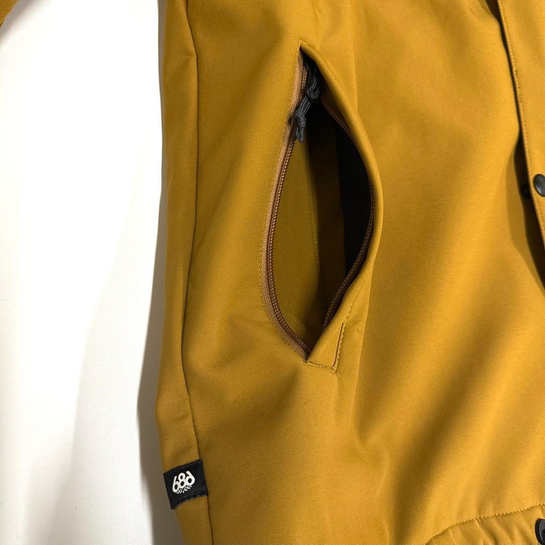 686 コーチジャケット スノーボードウェア 撥水 フード着脱可 Mサイズ