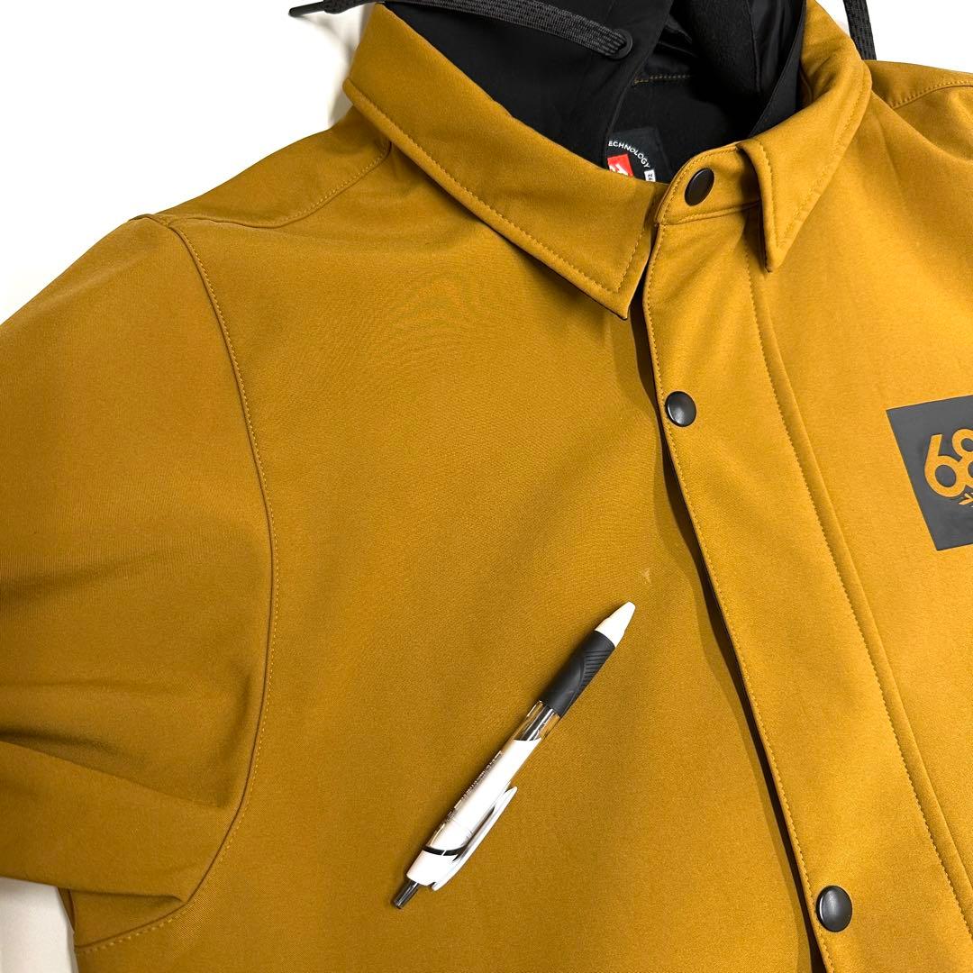 686 コーチジャケット スノーボードウェア 撥水 フード着脱可 Mサイズ