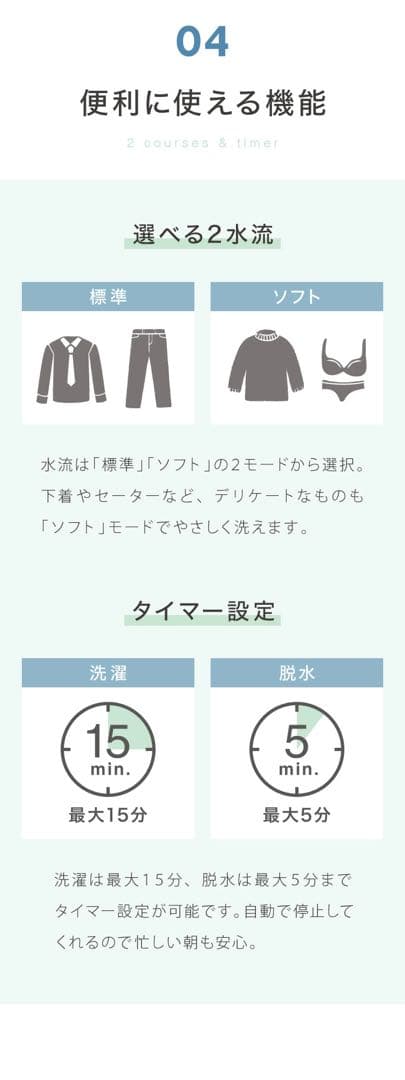 s!mplus 2in1 WASHER 二槽式洗濯機　クリアグレー　ミニ洗濯機