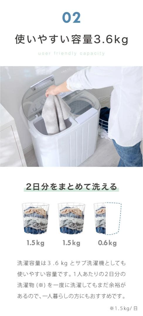 s!mplus 2in1 WASHER 二槽式洗濯機　クリアグレー　ミニ洗濯機