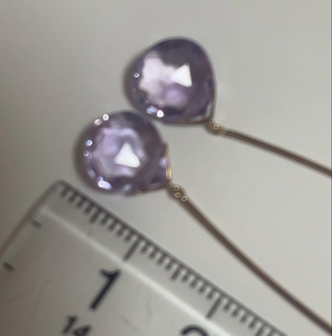 限定値下げ　スタージュエリー k10アメリカンピアス　アメジスト　2月誕生石