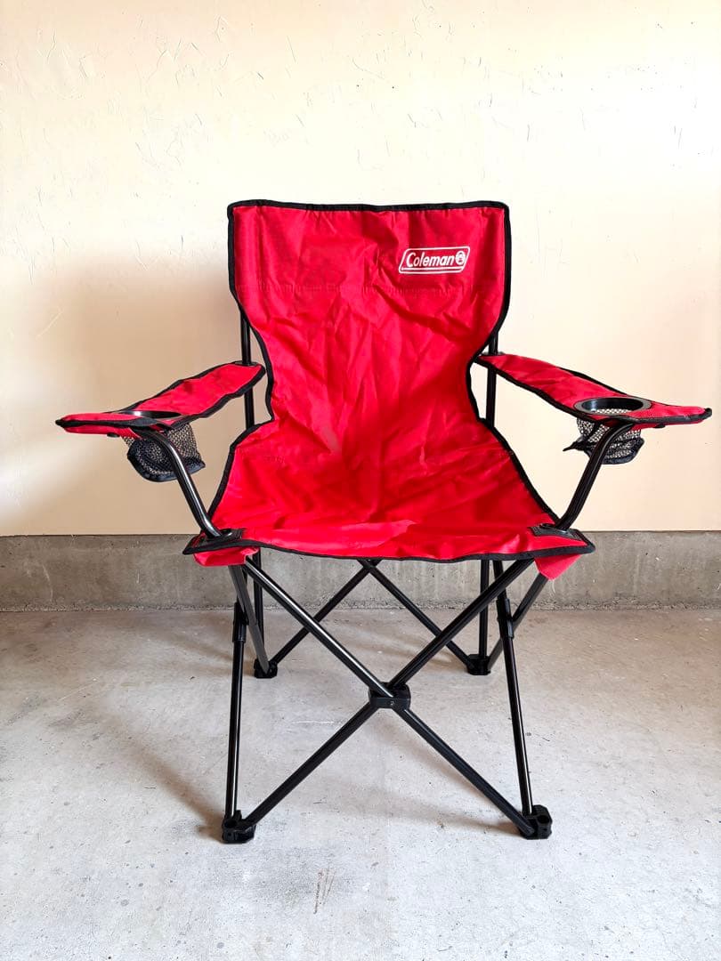 【Coleman】 美品コールマンチェア 2脚セット 青&赤