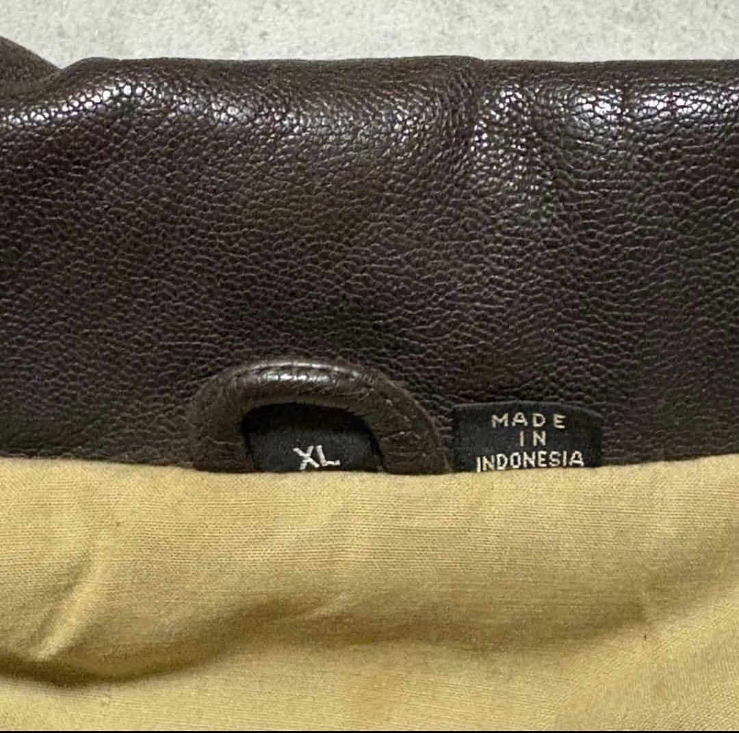 【vintage】フライトジャケット XL本革　A2 ブルゾン　ボンバー　短丈