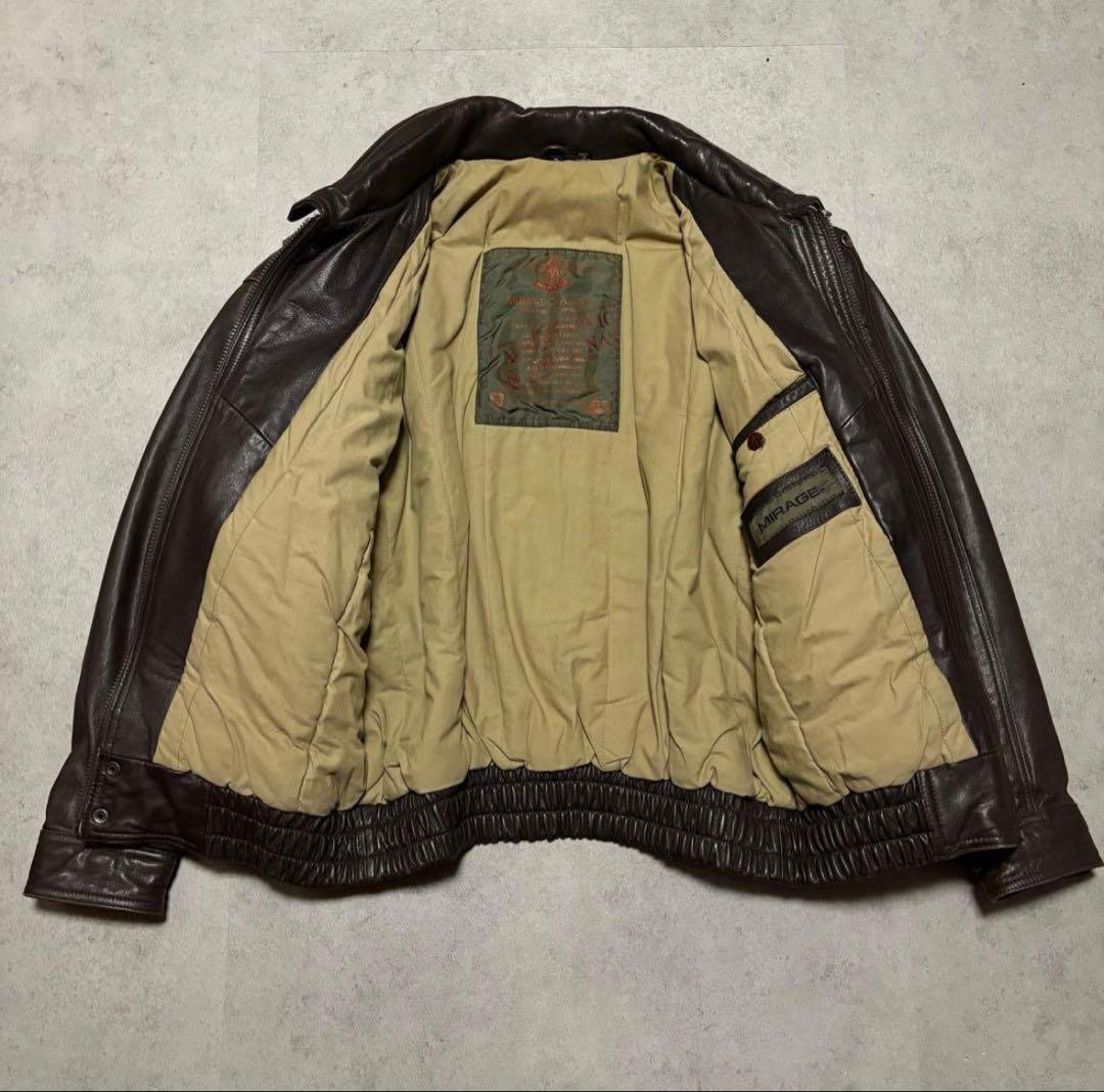 【vintage】フライトジャケット XL本革　A2 ブルゾン　ボンバー　短丈