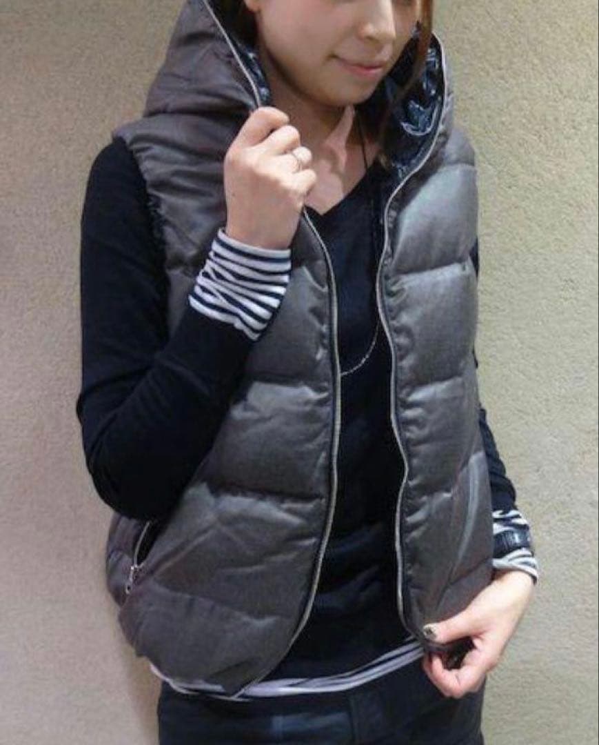 DUVETICA フード付きダウンベスト ウール