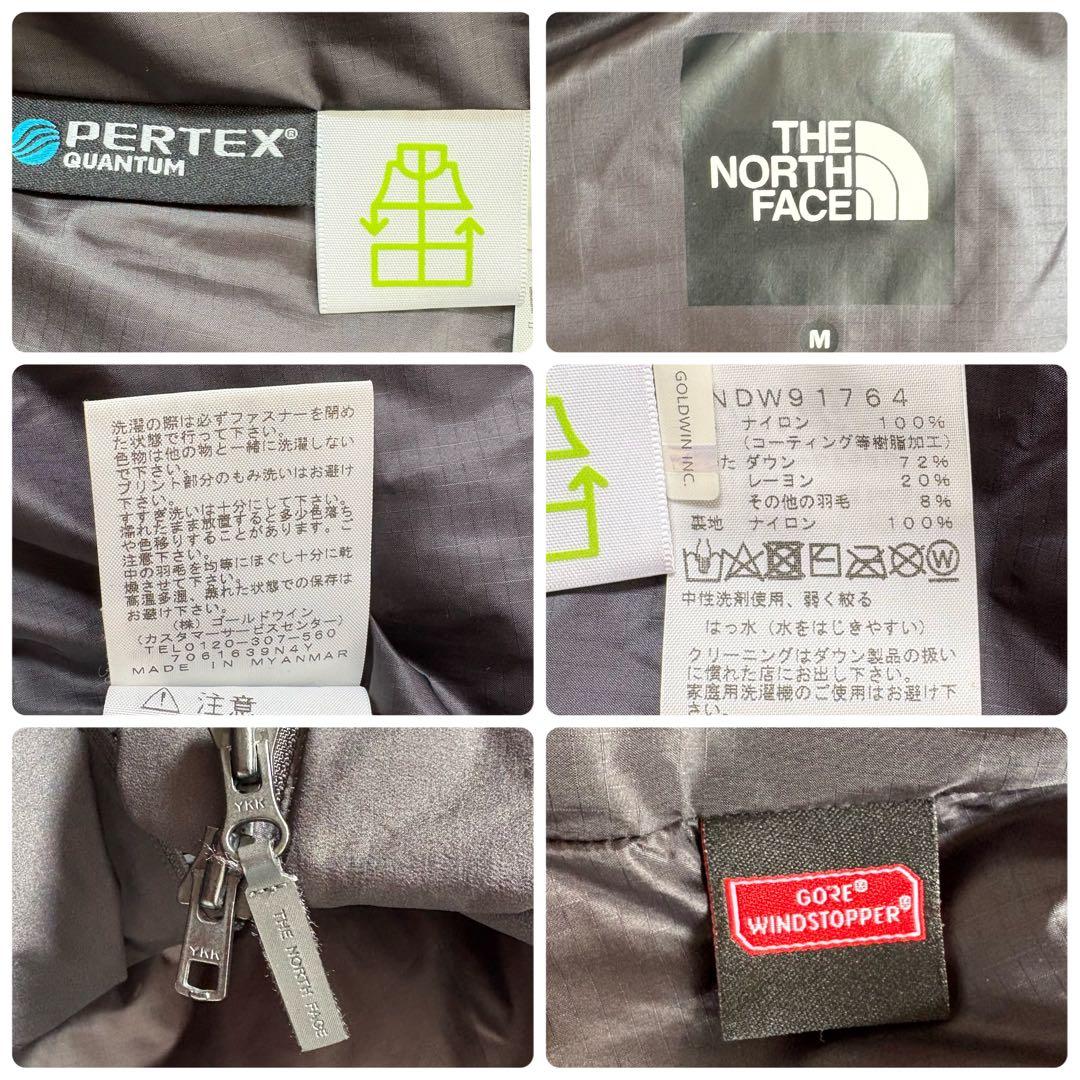 人気◆THE NORTH FACE ウィンドストッパー ダウンコート黒 M