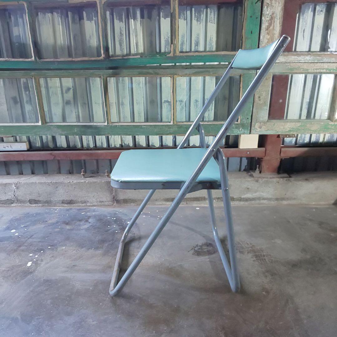 ヴィンテージチェア シャビー シック 鉄製 パイプ椅子 折りたたみ 椅子