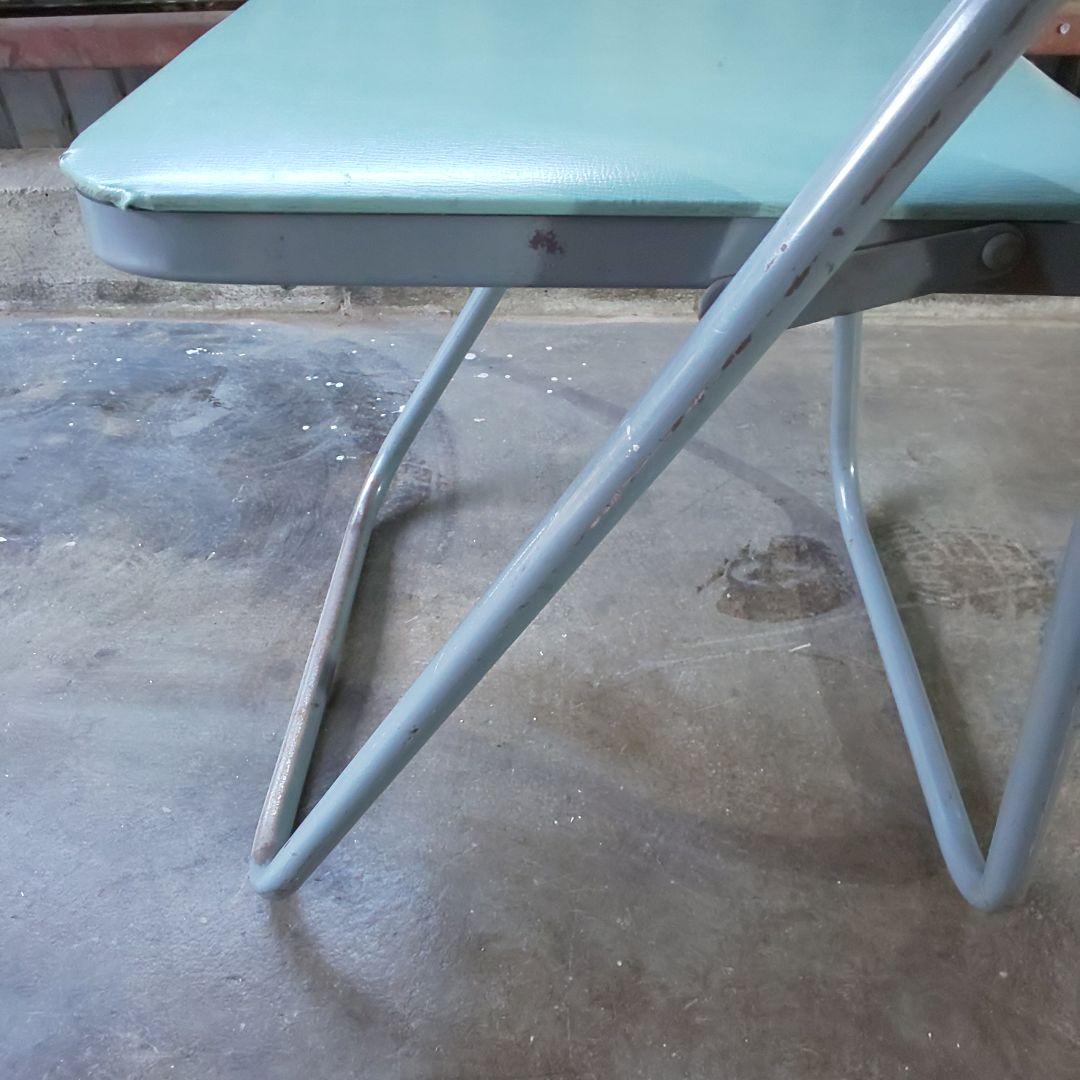 ヴィンテージチェア シャビー シック 鉄製 パイプ椅子 折りたたみ 椅子