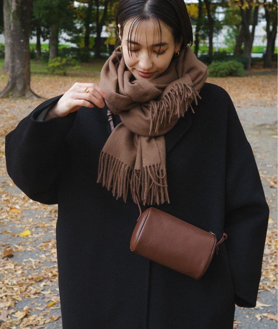 evernavy エバーネイビー　リバーロングコクーンコート　サイズM ブラック