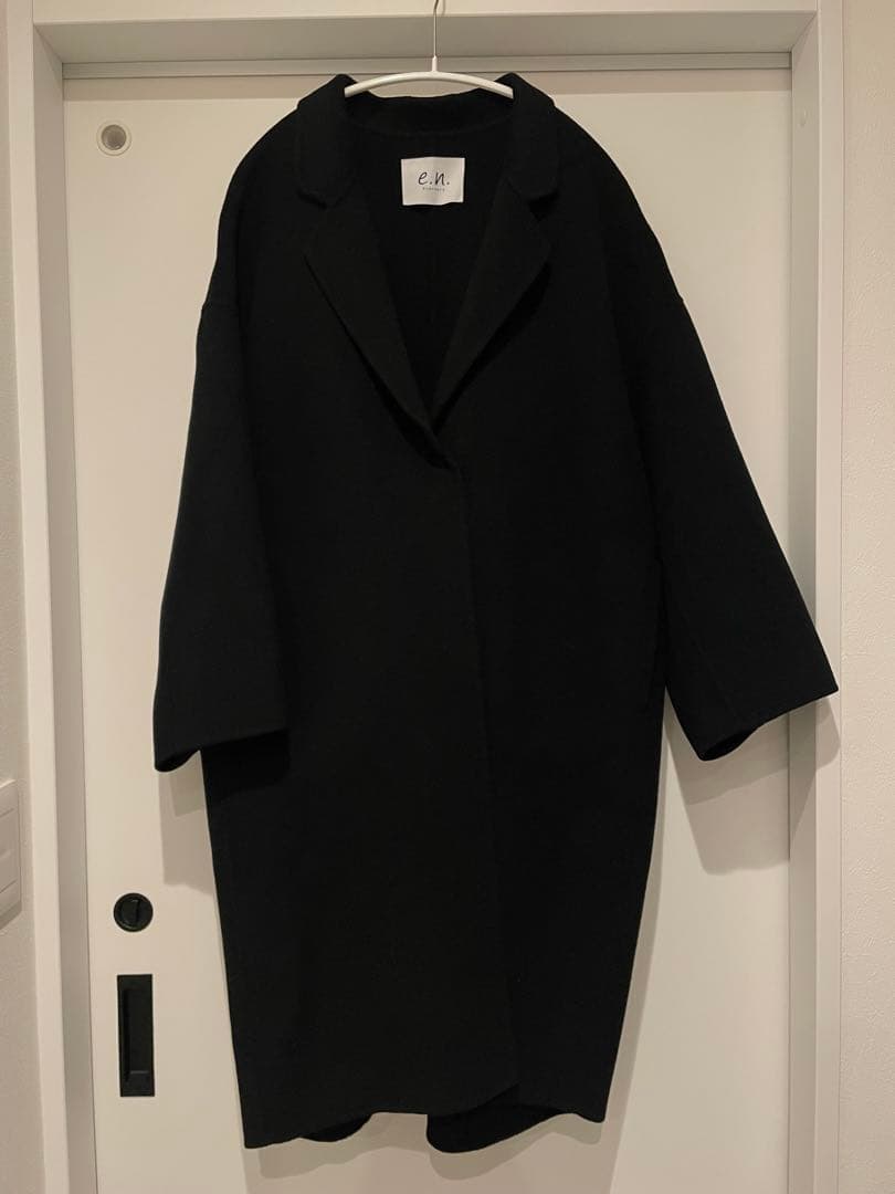 evernavy エバーネイビー　リバーロングコクーンコート　サイズM ブラック