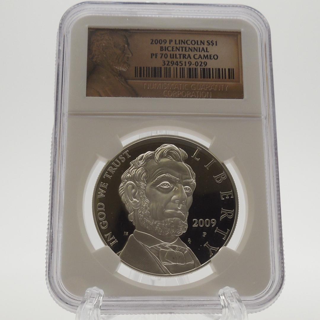 ★最高鑑定 2009年 アメリカ リンカーン 1ドル 銀貨 NGC PF70