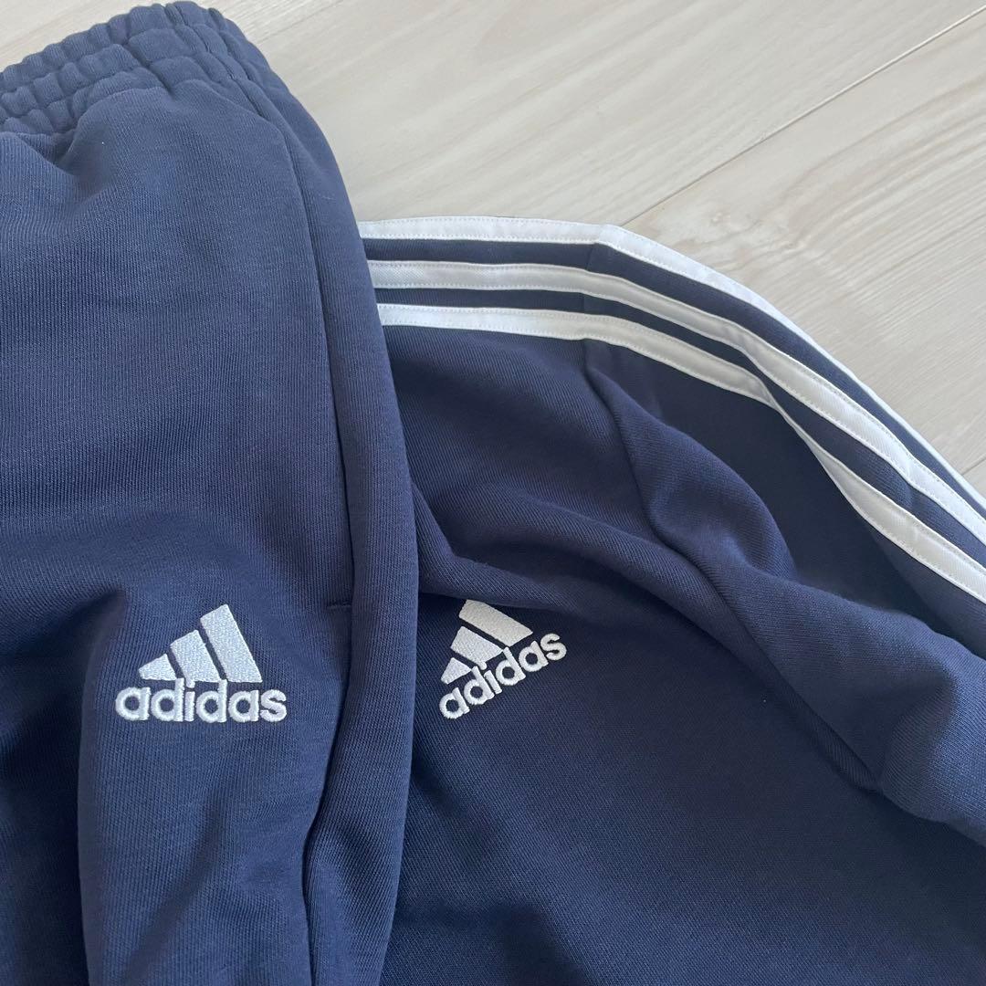 adidas アディダス ジャージ 上下 セットアップ 紺白 人気 XL+M2点