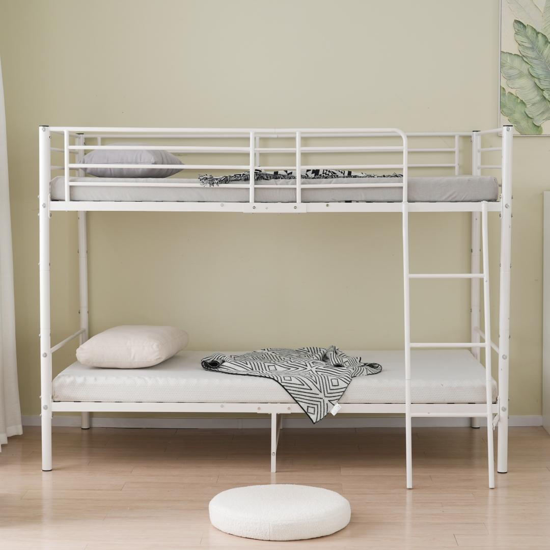 二段ベッドロフトベッド シングルベッド パイプ 耐震 耐荷重150kg