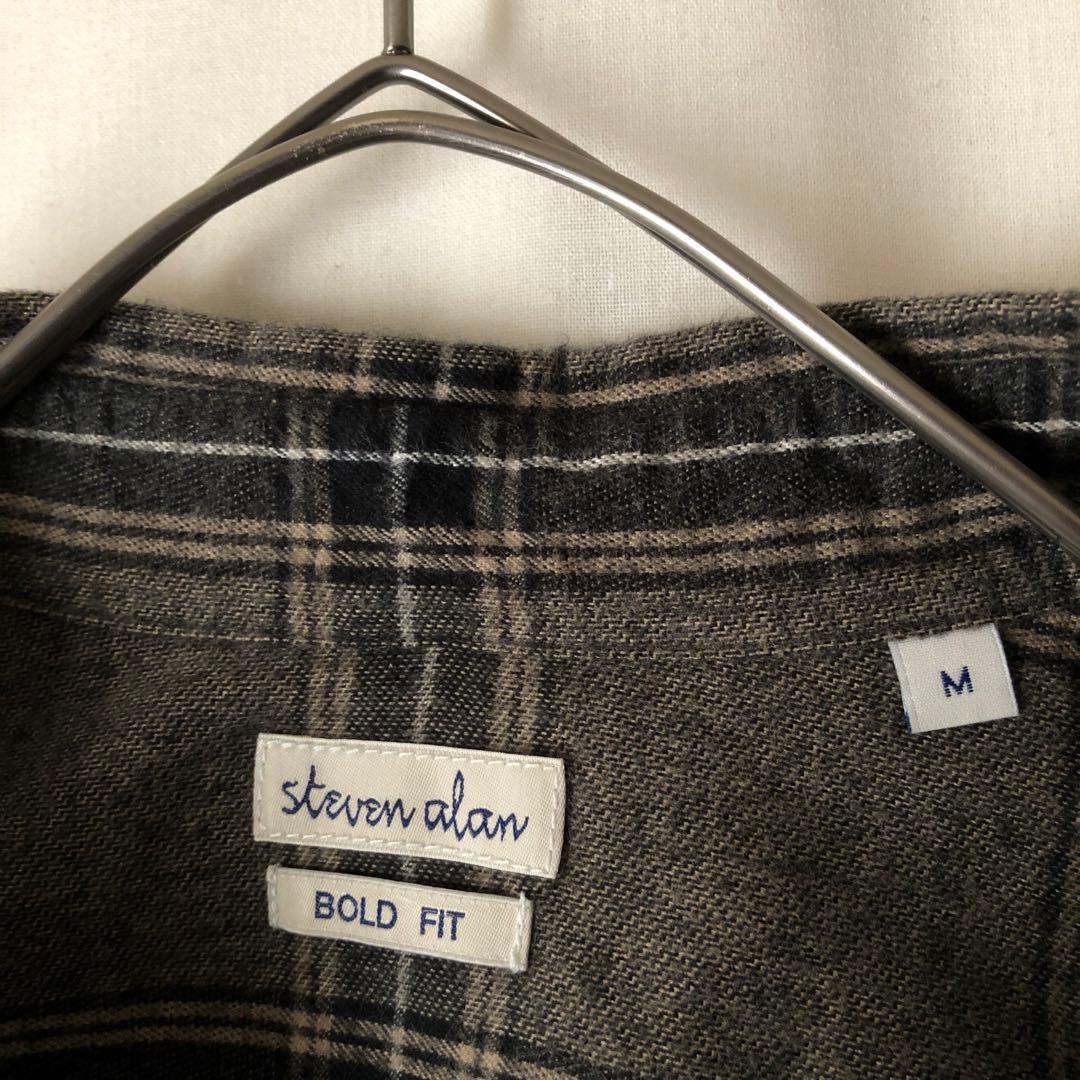 【春物】steven alan スティーブンアラン ネルシャツ BOLD FIT