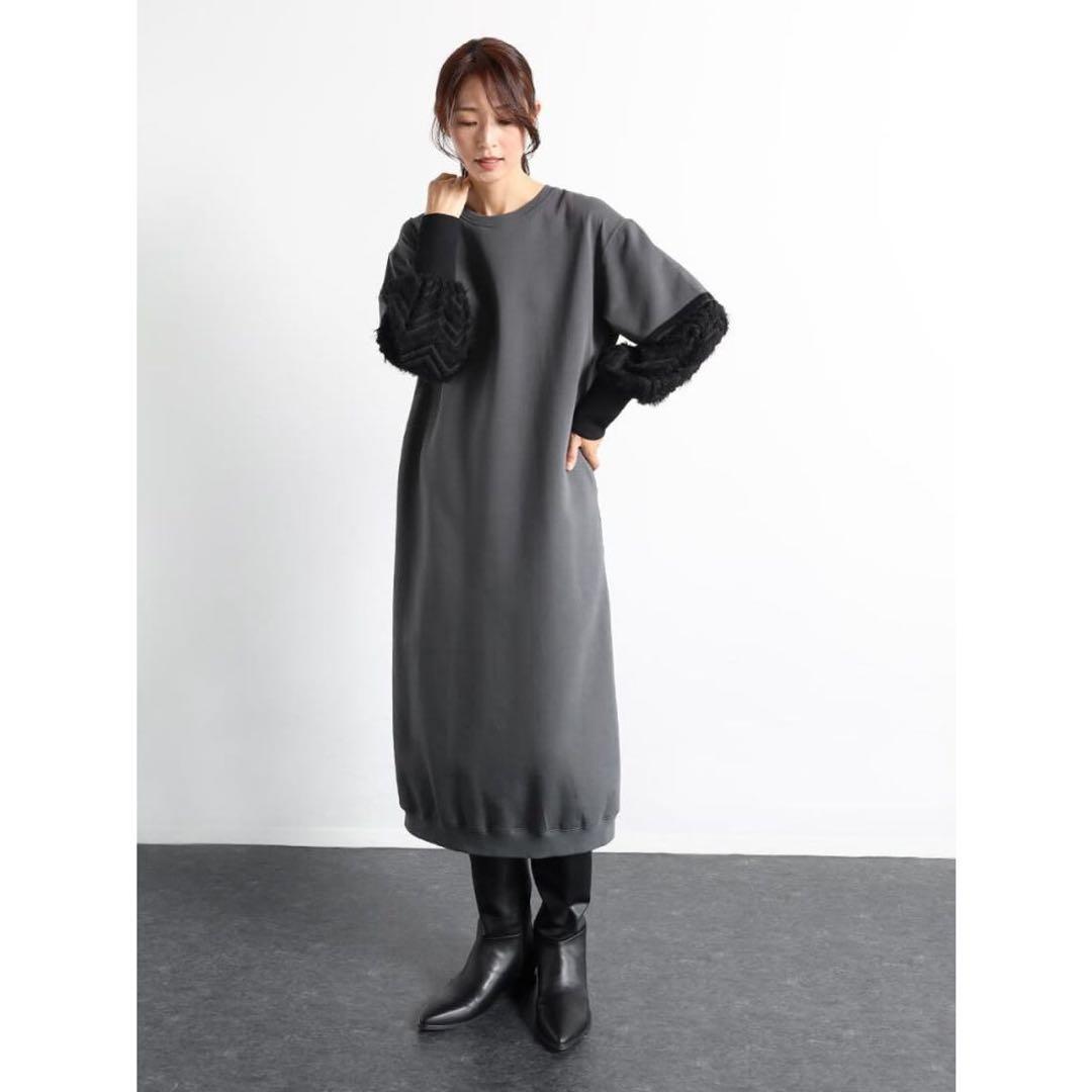 【新品未使用】ヤマダヤ　CLOVE（クローブ）袖ジャガードワンピース