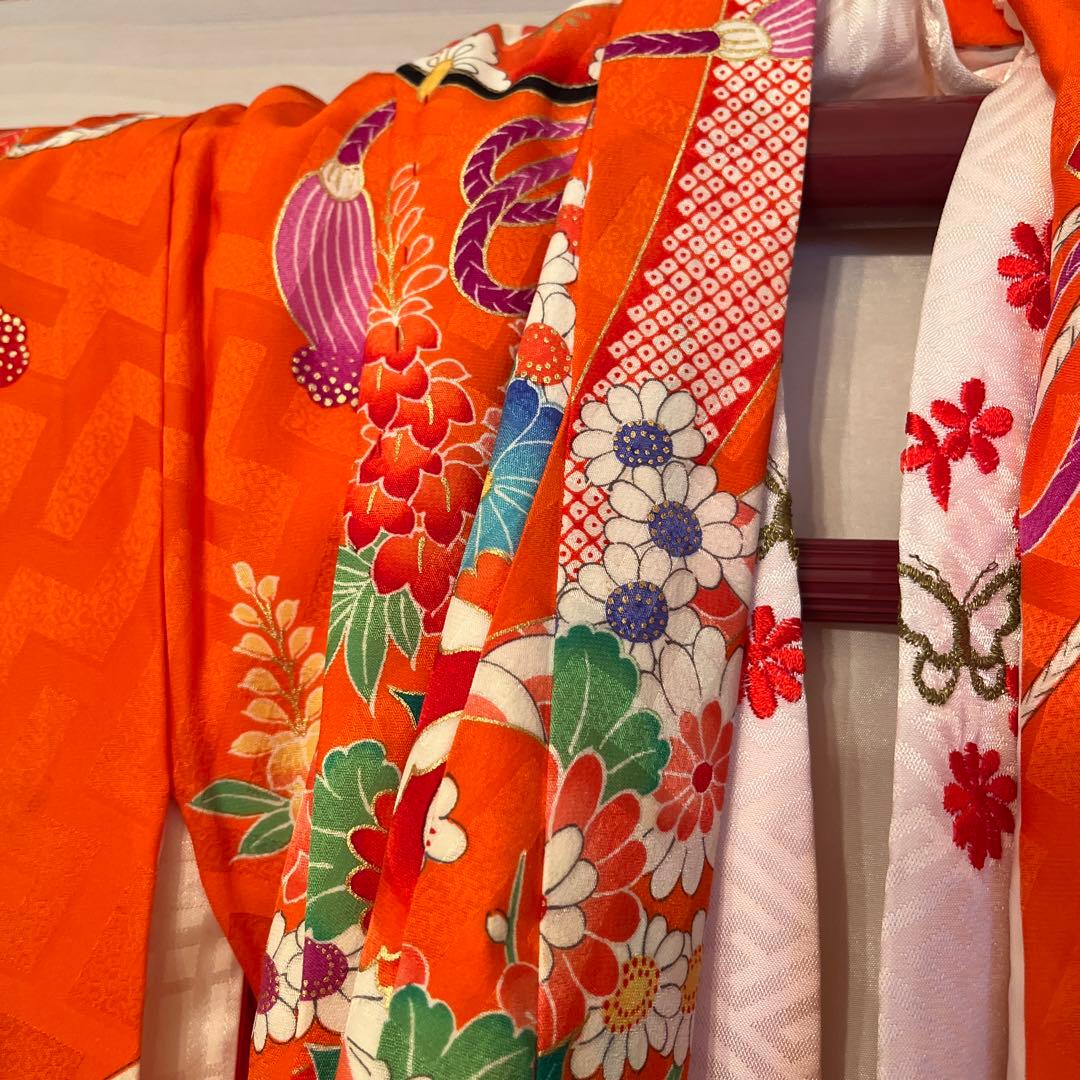 七五三 アンティーク　着物　正絹　長襦袢セット　レトロ