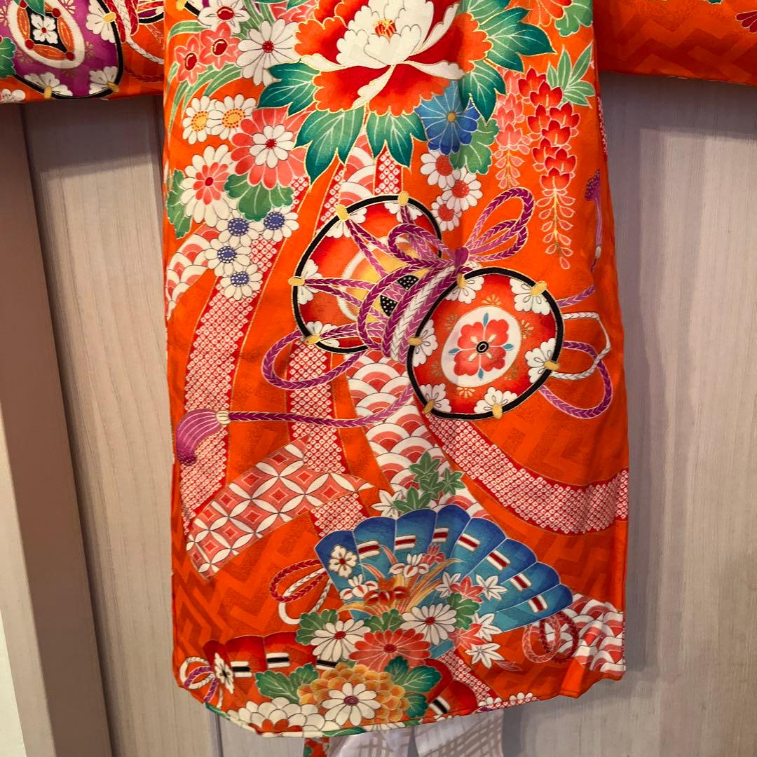 七五三 アンティーク　着物　正絹　長襦袢セット　レトロ