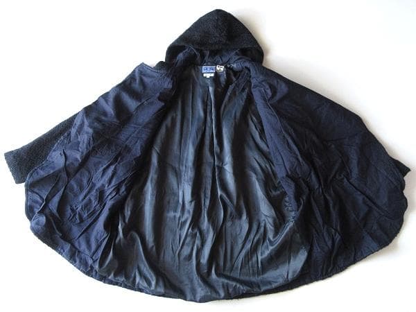 BLUE BLUE JAPAN ネップツイード フード コクーンコート ゆったり