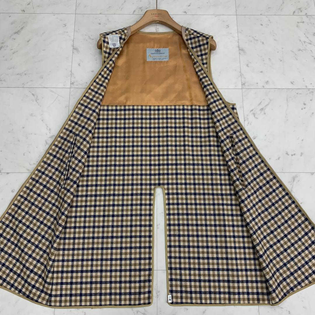 アクアスキュータム バルマカーンコート 36 Sサイズ ベルト付き 玉虫色 光沢