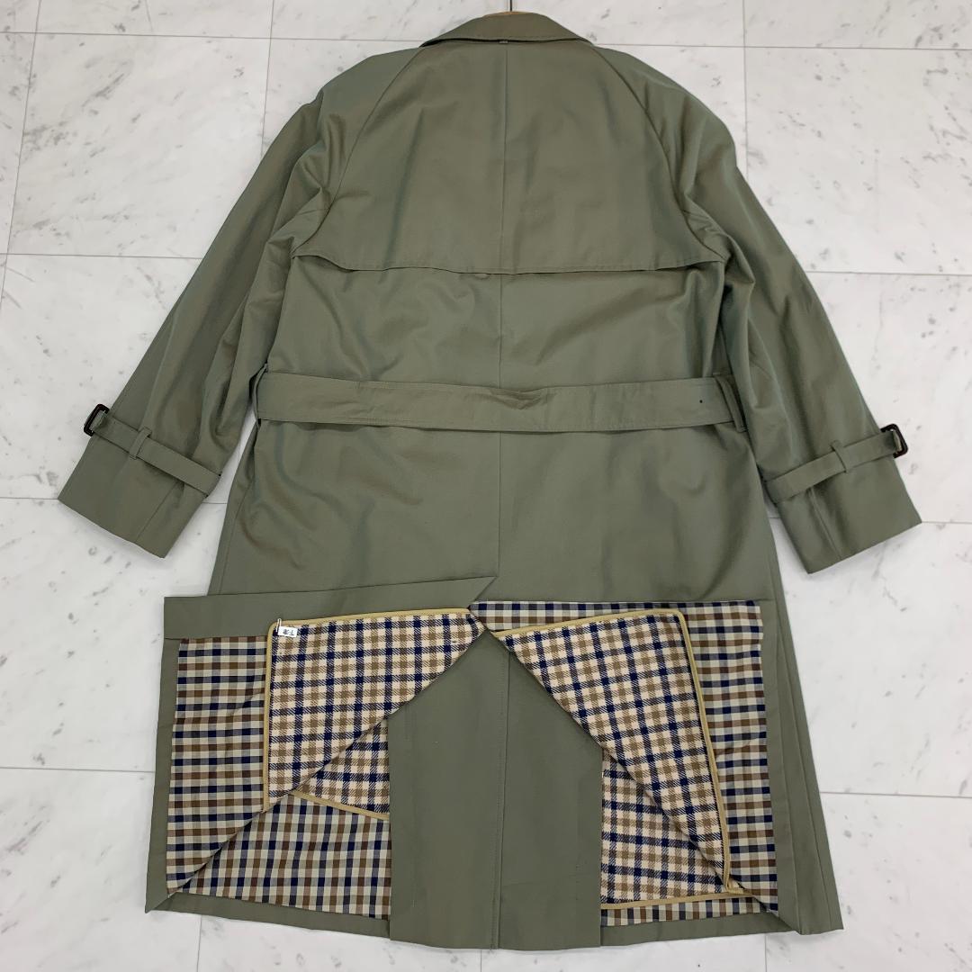 アクアスキュータム バルマカーンコート 36 Sサイズ ベルト付き 玉虫色 光沢