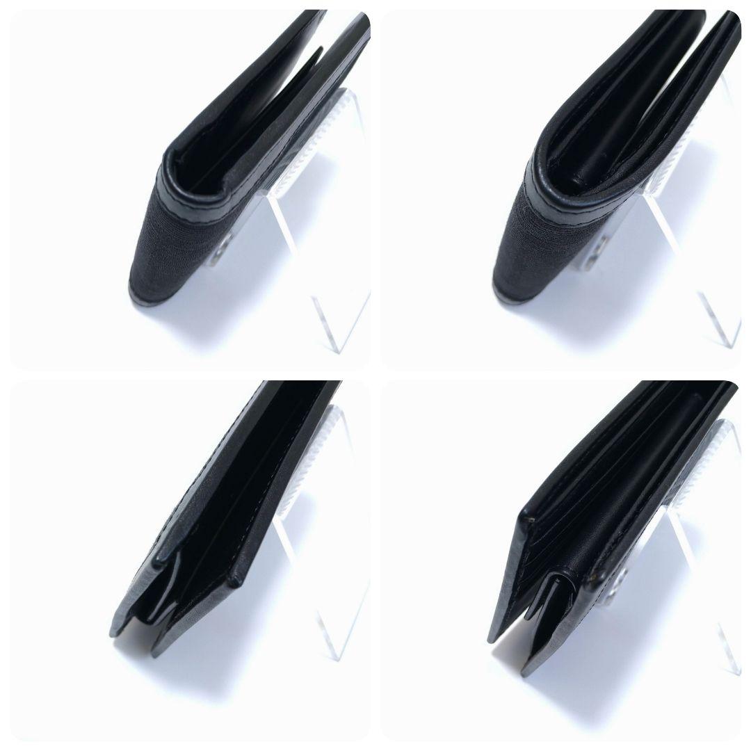 【極美品】FENDI フェンディ 二つ折り財布 FFロゴ ズッカ柄 ブラック