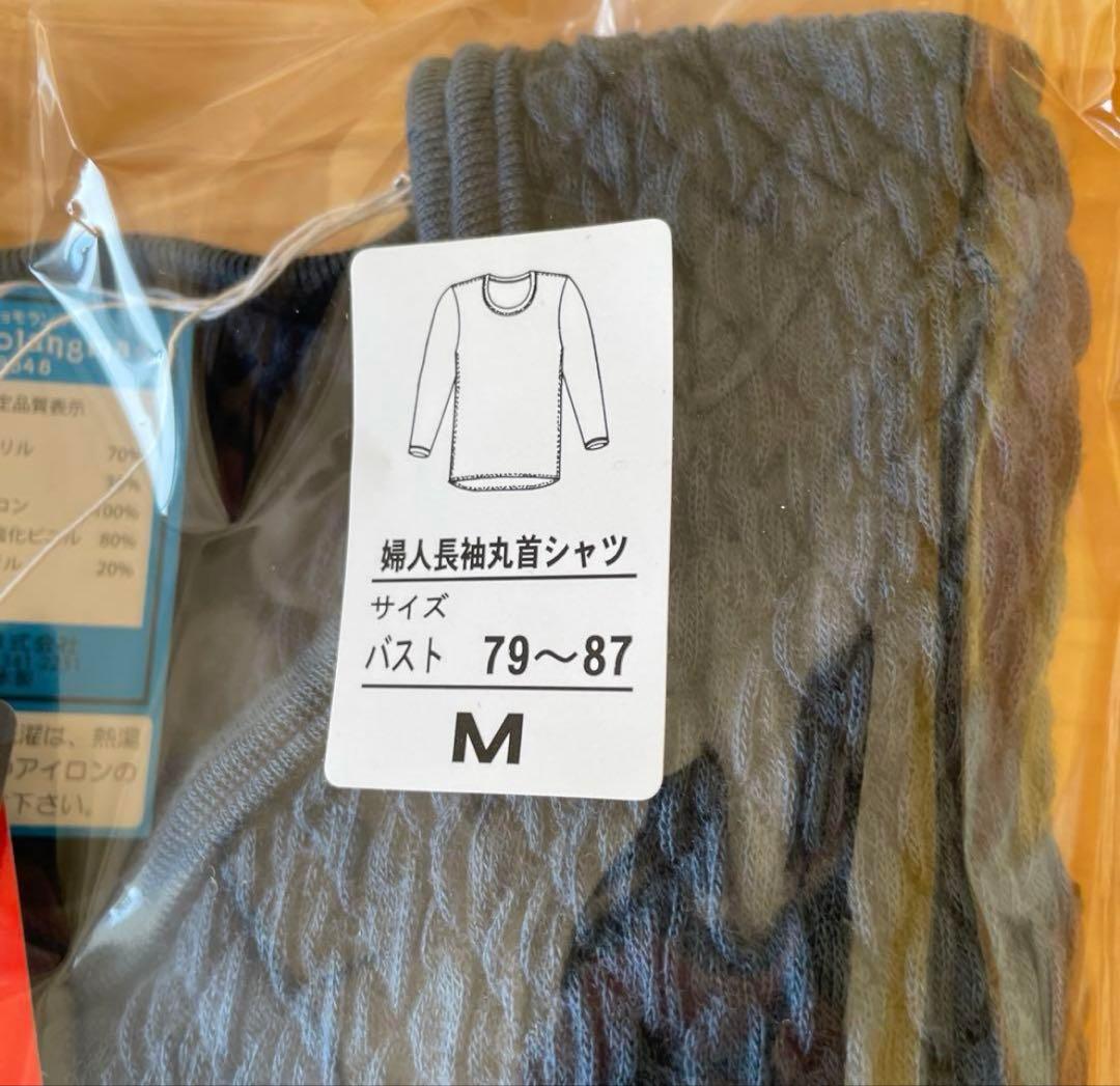 (新品未使用)ひだまり肌着 チョモランマ 婦人 長袖丸首インナーM