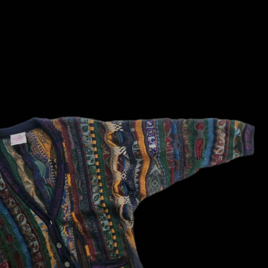 80s “CUGGI” 3D Knit Cardigan