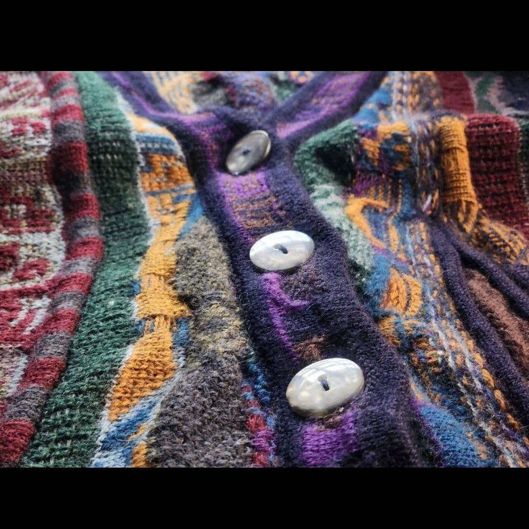 80s “CUGGI” 3D Knit Cardigan