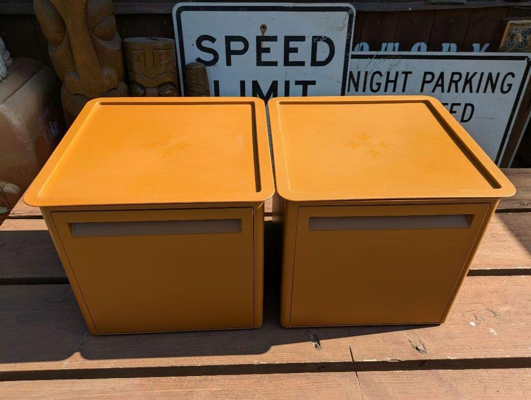 Fami　未使用タッパウェアマルチオーガナイザーブラウン2段キャスター付き