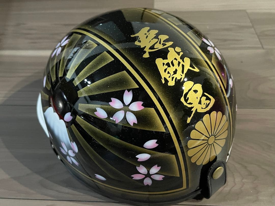 三つボタン 富士日章 コルク半 ヘルメット 旧車會 暴走族 三段シート 旭風防