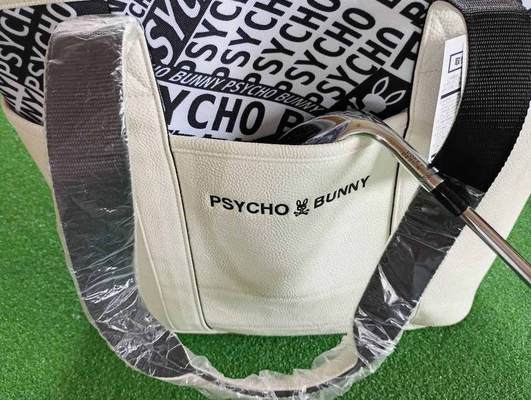 PSYCHO BUNNY トートバッグ ホワイト/ネイビー