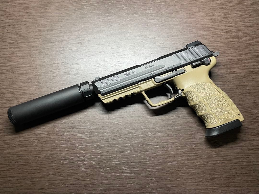 東京マルイ HK45タクティカル サプレッサー付き タンカラー