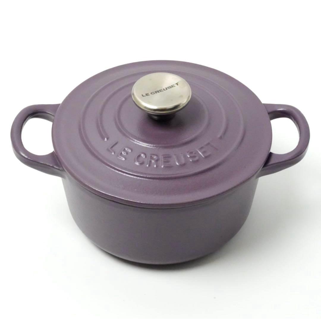 【美品】LE CREUSET　ココット ロンド アメジスト　14cm