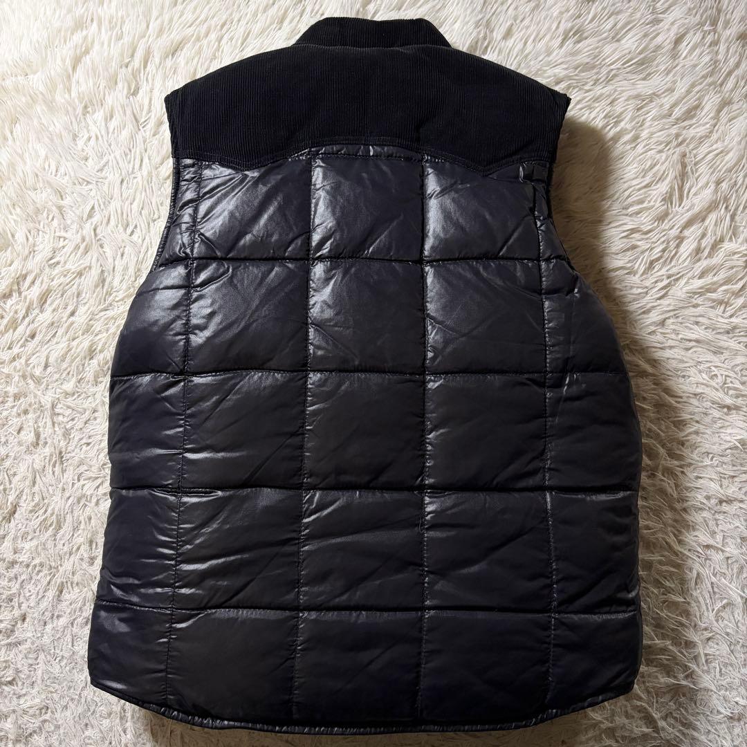 美品/希少モデル■schott レザー ダウンベスト　リバーシブル　羊革　黒　L