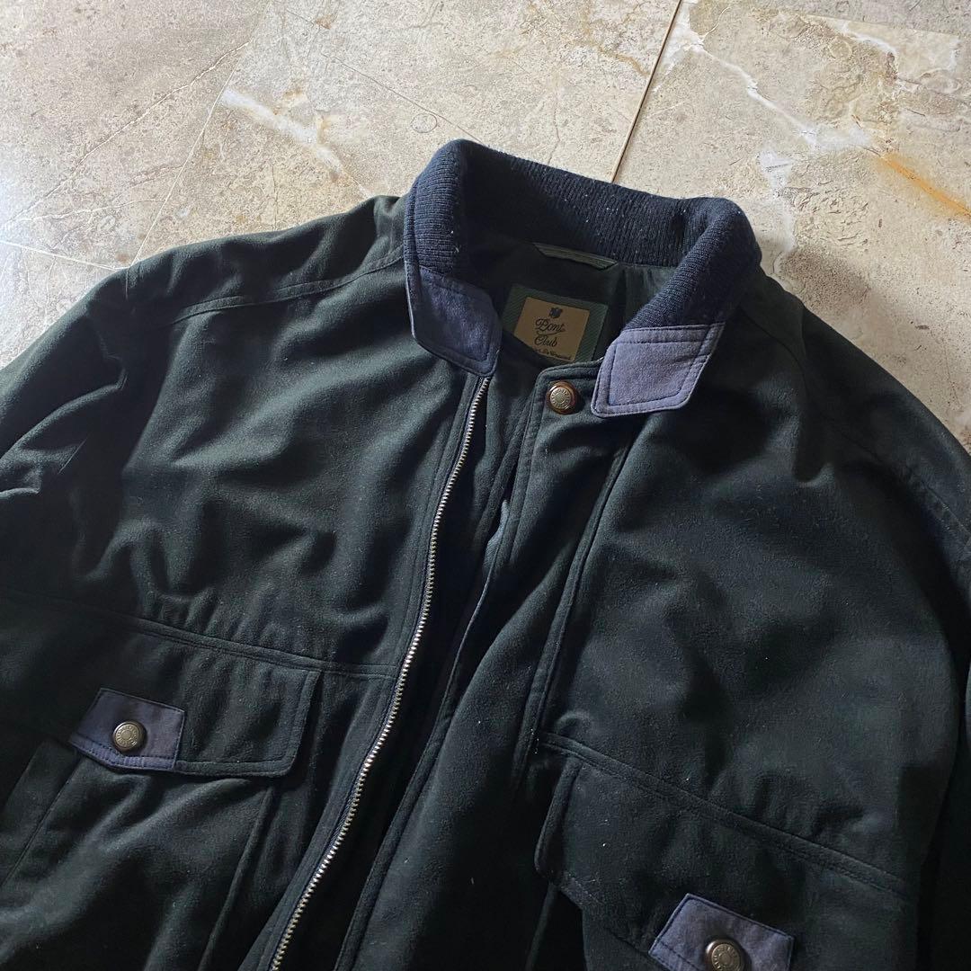 90svintage 短丈 ブルゾンジャケット グランジ アメカジ 黒 ゆるダボ