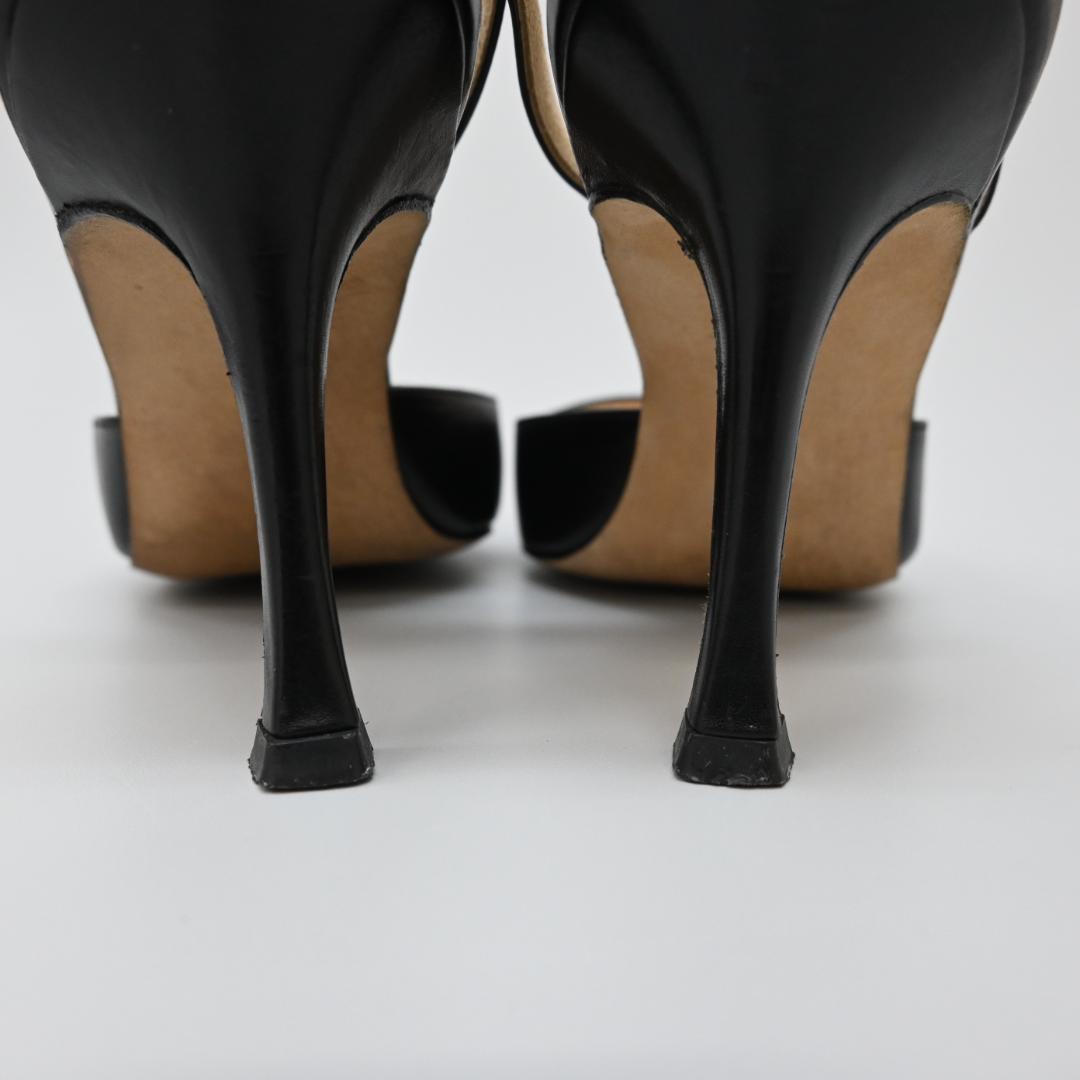 ♦︎ □ 47596★マノロブラニク パンプス ブラック ミュール カーフレザー