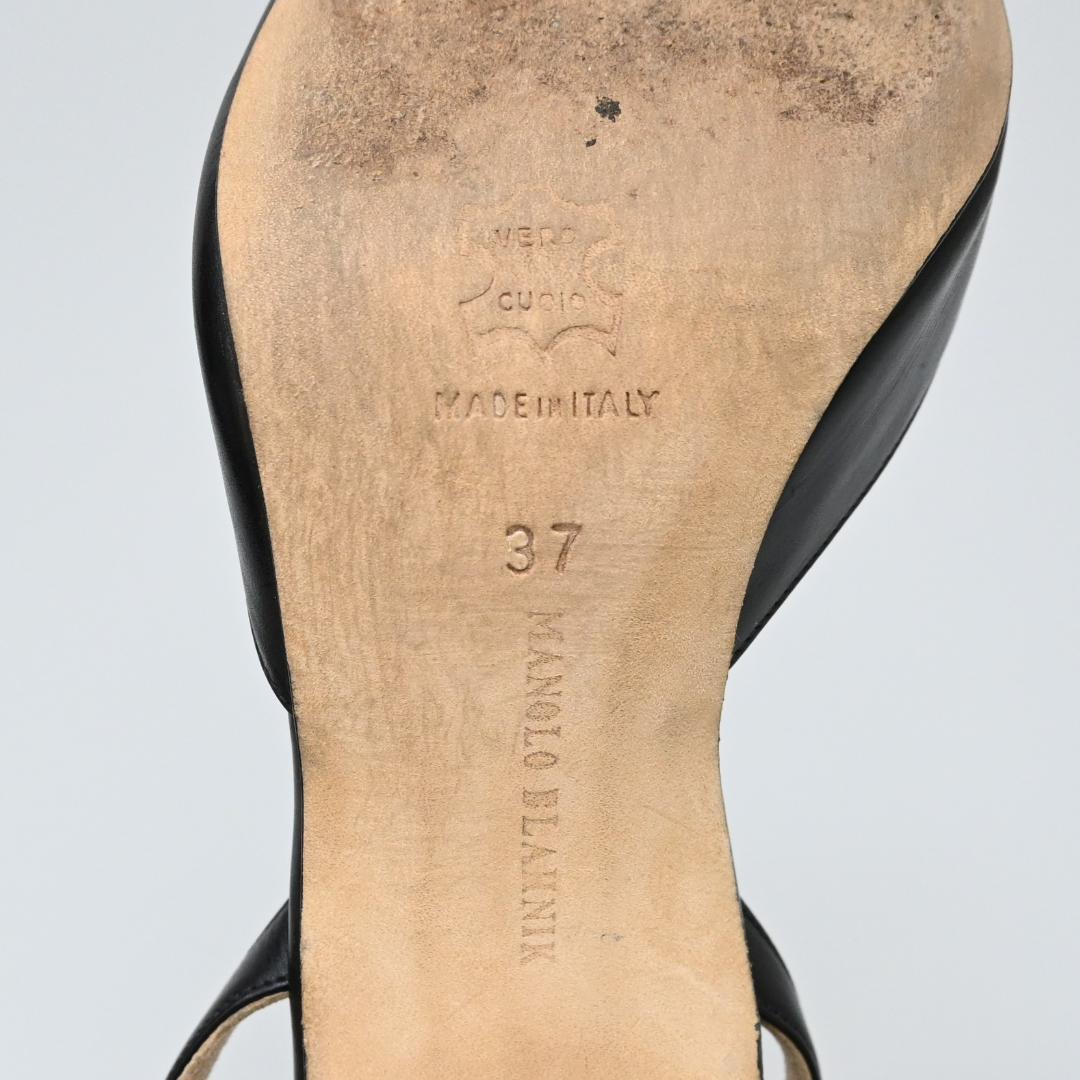 ♦︎ □ 47596★マノロブラニク パンプス ブラック ミュール カーフレザー