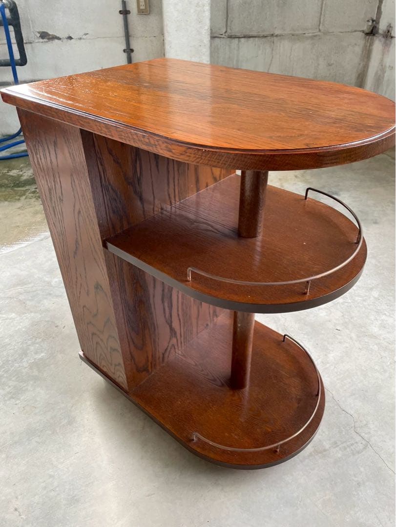 三越　ブルージュ　ステンドグラスサイドテーブル　収納棚