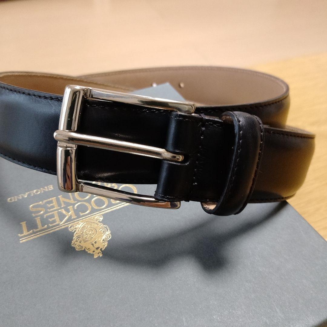 CROCKETT & JONES ダークブラウンレザーベルト