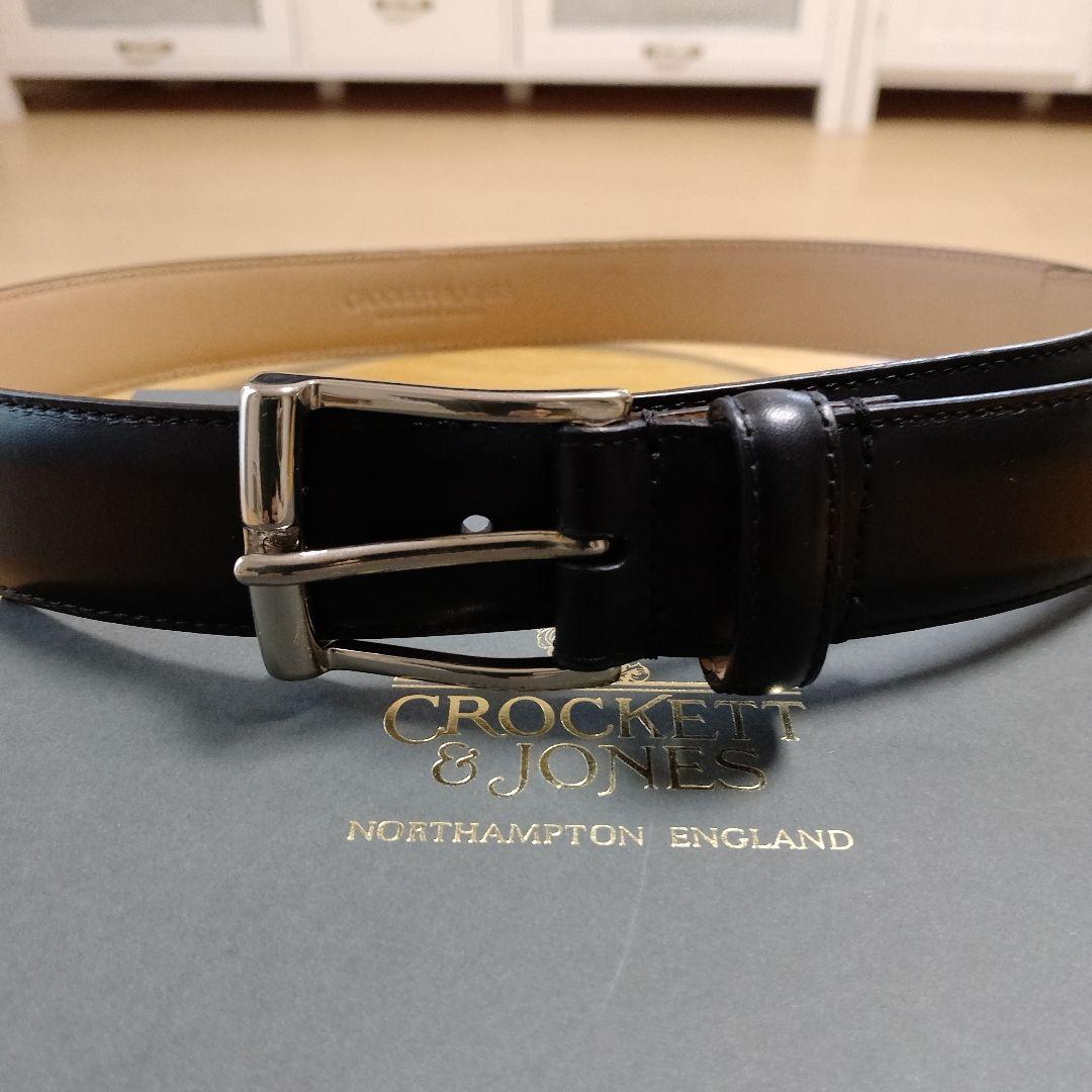 CROCKETT & JONES ダークブラウンレザーベルト