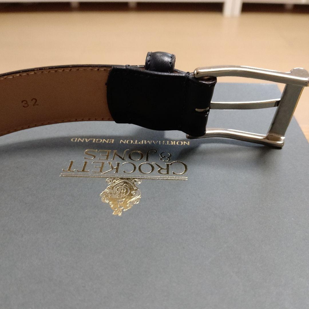 CROCKETT & JONES ダークブラウンレザーベルト