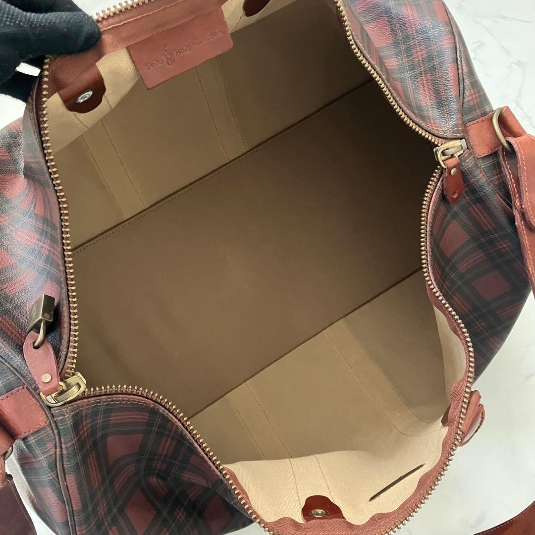 希少カラー✨ポロ ラルフローレン ボストンバッグ 2way 赤　PVC 旅行