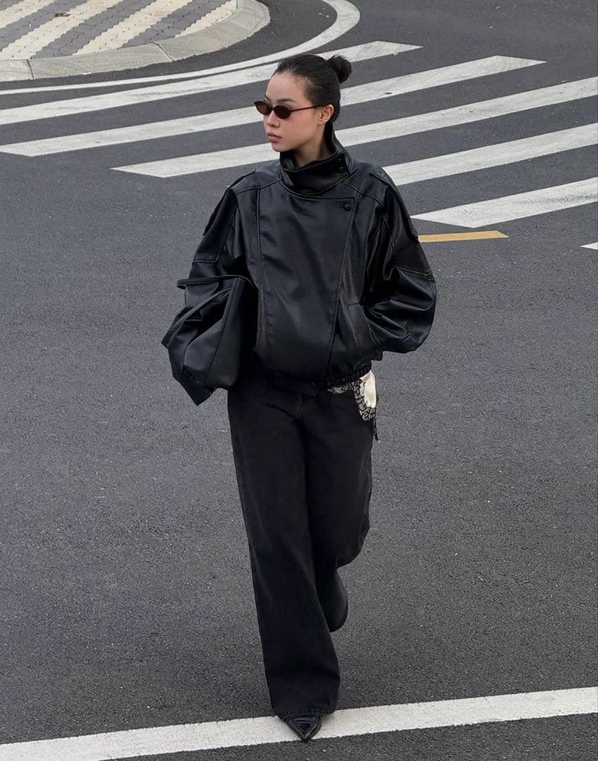 SNSで大バズり！！ZARA フェイクレザージャケット