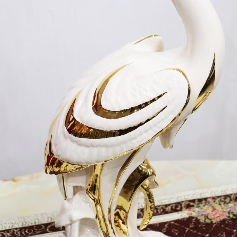 陶器 動物 サギ 置物 イタリア製 AHURA 白鳥