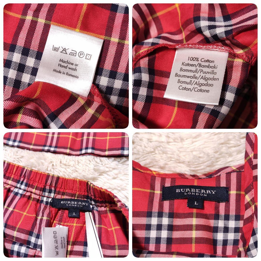 バーバリー ロンドン トップス ショートパンツ セットアップ チェック 赤