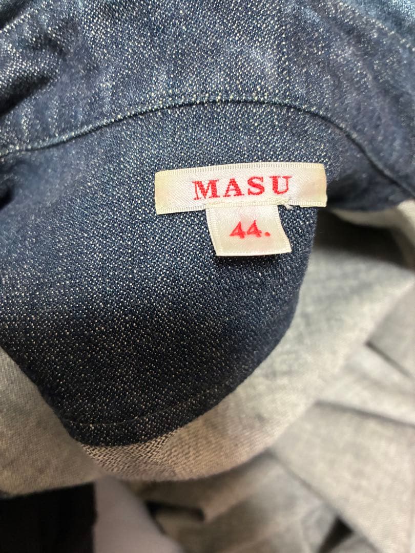 MASU 21AWマーブル柄デニムシャツ