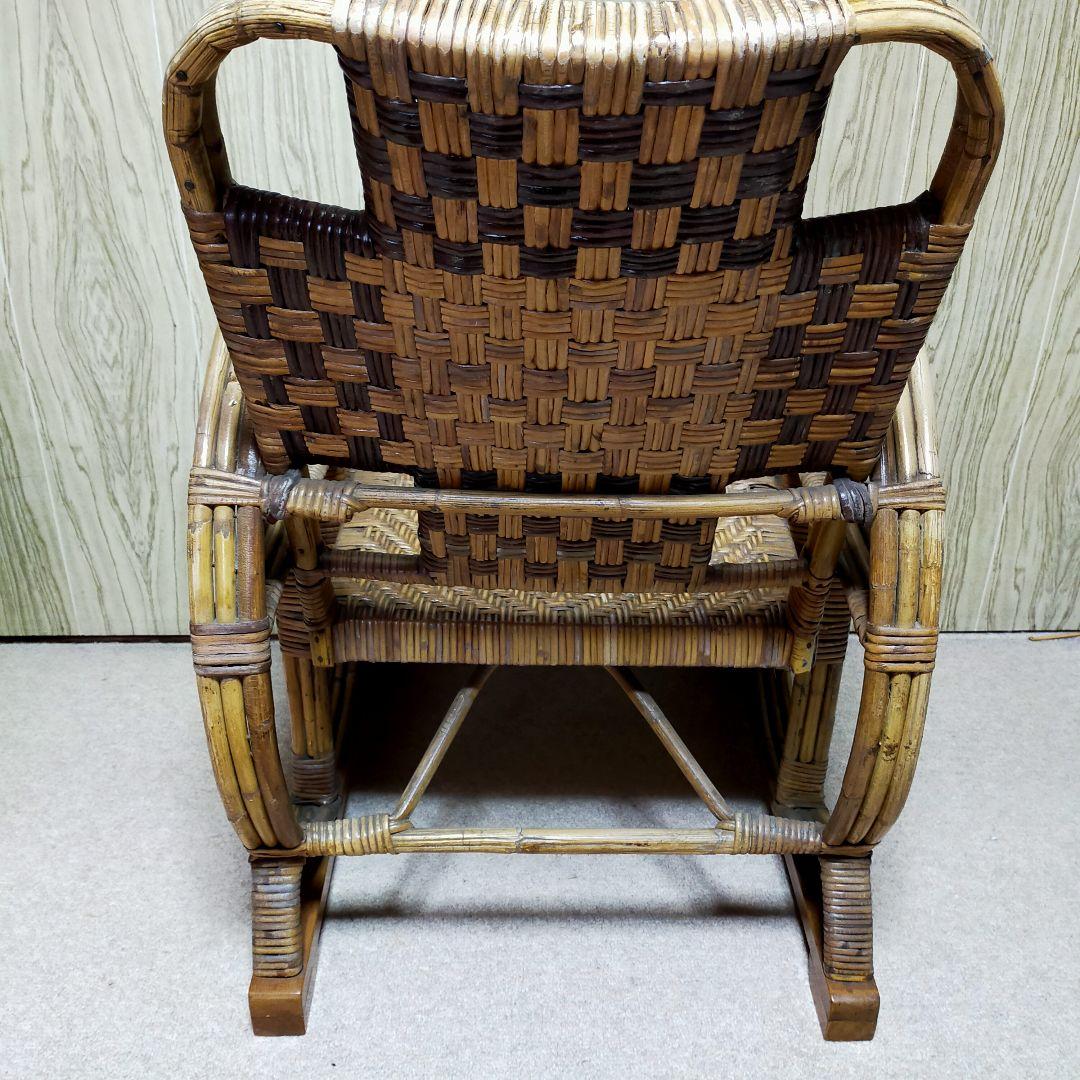 最終価格　ラタン 　籐の椅子　背もたれは十字　籐製品　台湾高雄　1956年購入